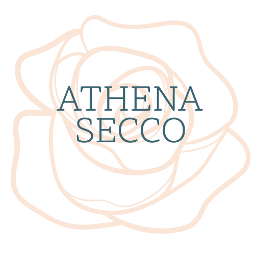 Light peach rose with title on top of it in dark green